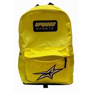 Upward Sports Backpack Yellow Lightweight Adjustable Front Zipper Pocket Unisex